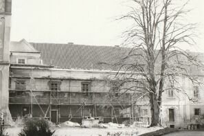 Opravy budovy Milevského muzea v 80. letech 20. století