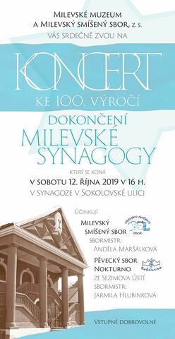 Koncert ke 100. výročí dokončení milevské synagogy