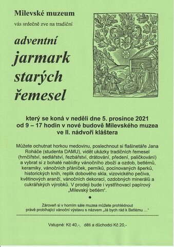 Adventní jarmark starých řemesel